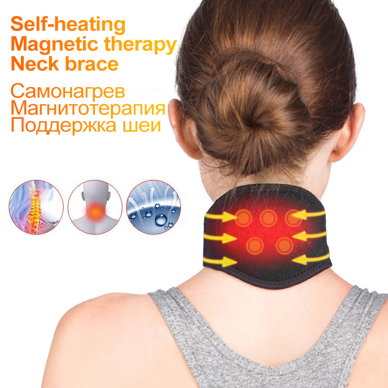 Tourmaline Self-heating Neck Pad Health Care Neck Support Belt Cervical Spondylosis Pain Relief Magnetic Therapy Neck Brace