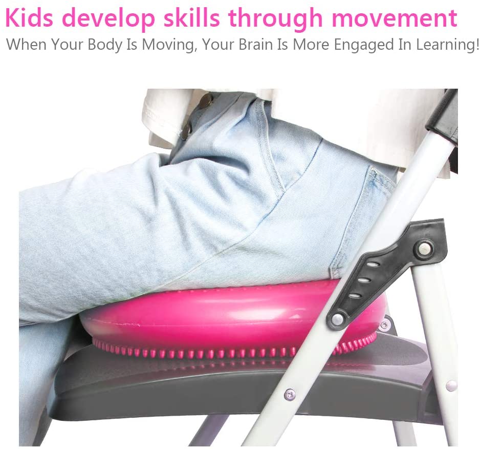 Balance Disc Wobble Cushion Wiggle Seat on Office Desk Chair, Strengthen Core Stability, Relive Back Pain & Improve Posture & Physical Therapy (Home & Classroom & Gym)