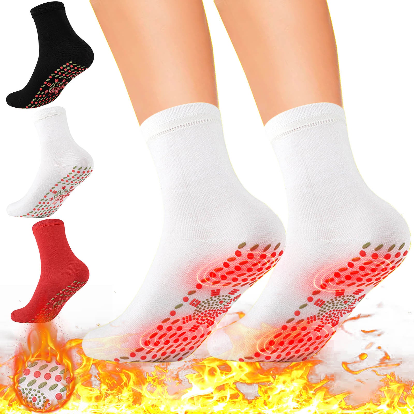 Tourmaline Self-heating Magnetic Socks for Women Men Heated Socks Wormwood Therapy Winter Keep Warm Socks