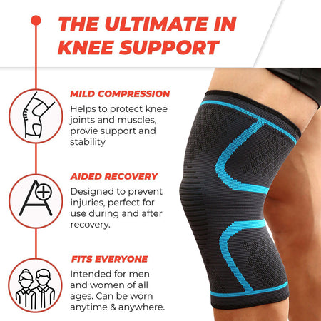 Knee Brace Compression Sleeve for Women & Men, Knee Support for Knee Pain Meniscus Tear, ACL & Arthritis Pain Relief - Knee Sleeves