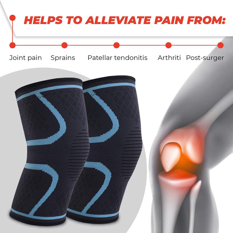 Knee Brace Compression Sleeve for Women & Men, Knee Support for Knee Pain Meniscus Tear, ACL & Arthritis Pain Relief - Knee Sleeves