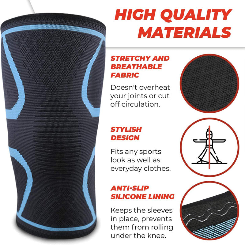 Knee Brace Compression Sleeve for Women & Men, Knee Support for Knee Pain Meniscus Tear, ACL & Arthritis Pain Relief - Knee Sleeves